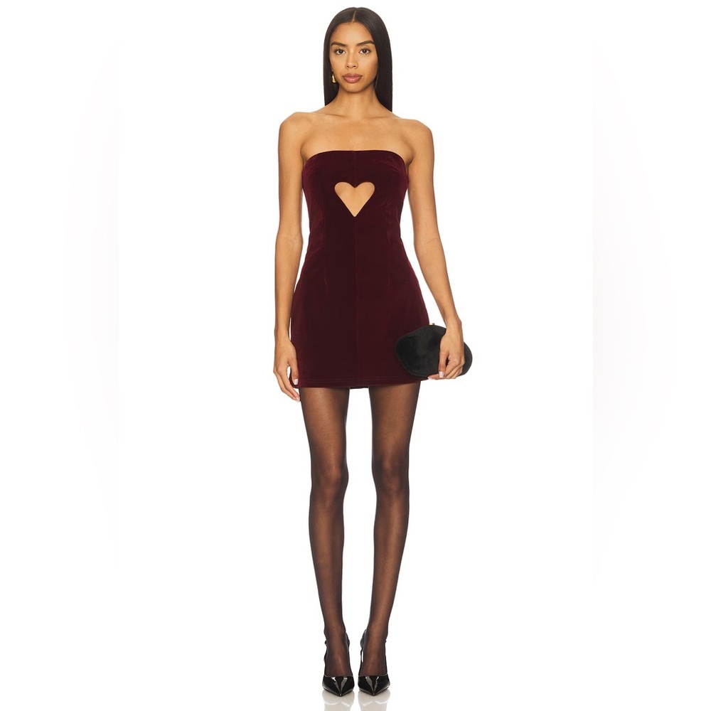 MORE TO COME Gionna Mini Dress in Oxblood